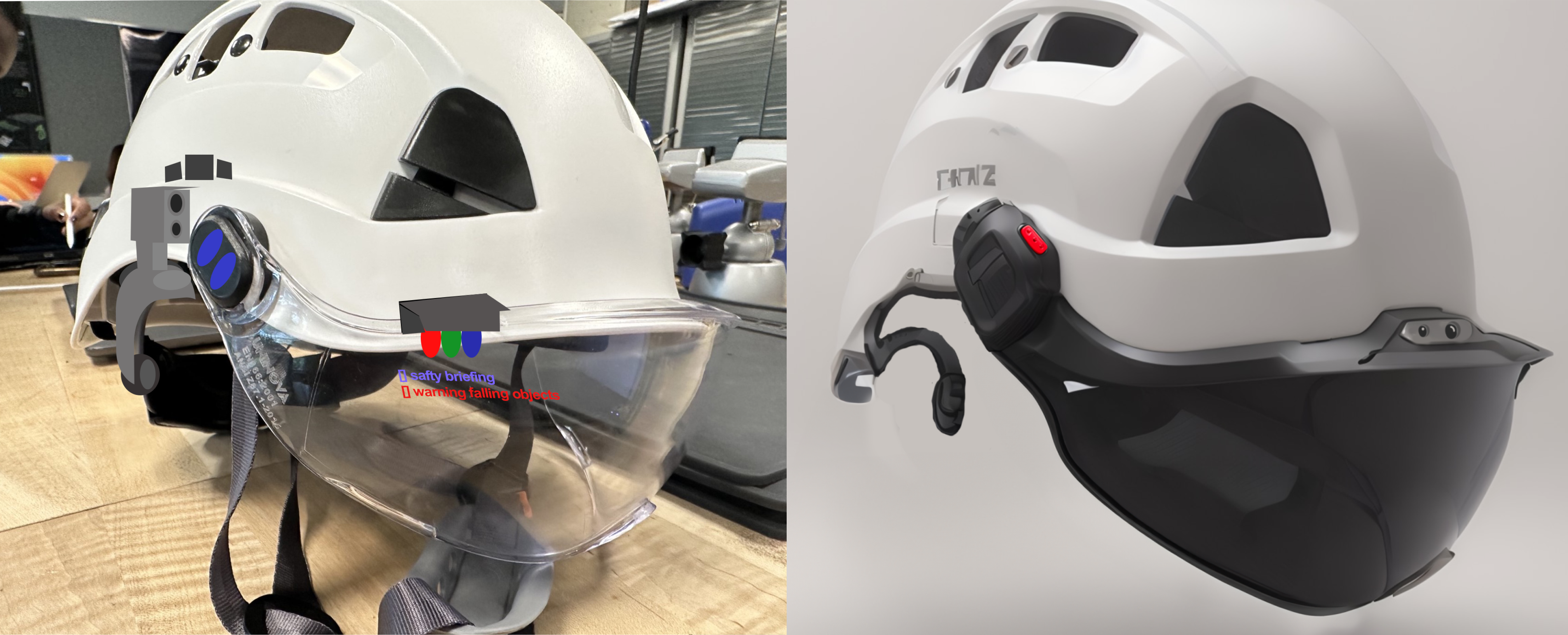 Argus visor concept and helmet-compatible design